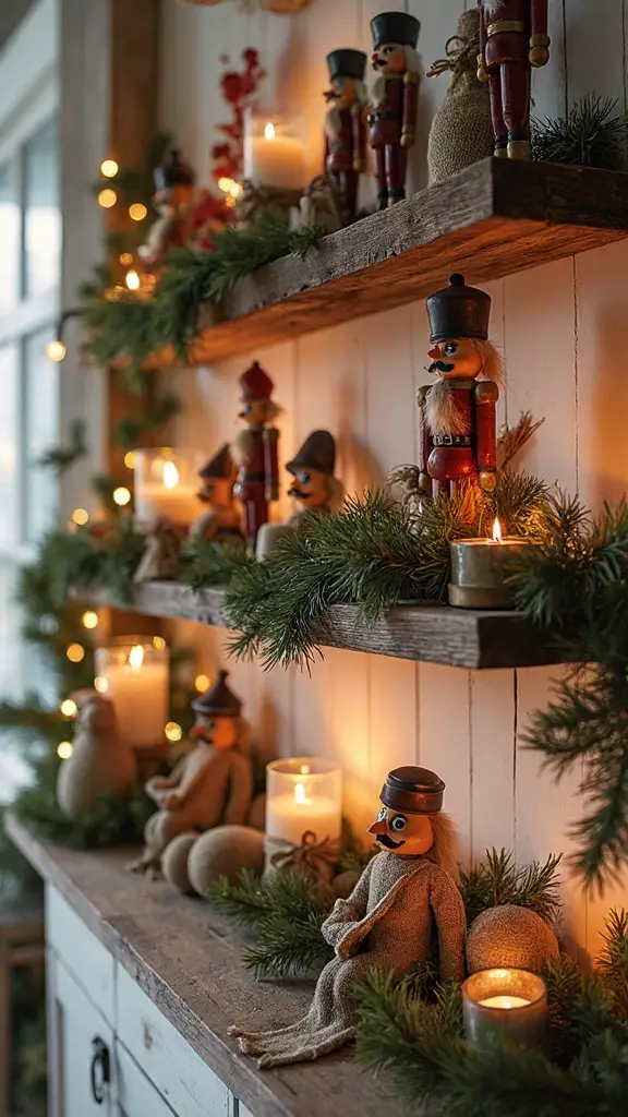 timeless rustic christmas nutcracker decor
