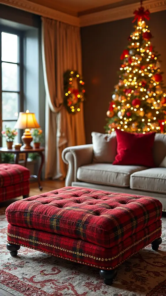 traditional christmas living room