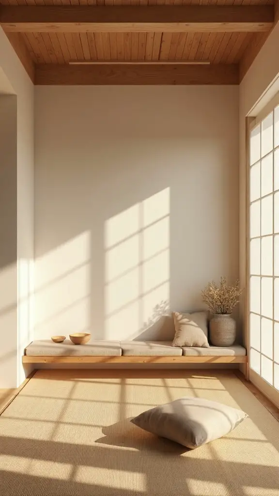 tranquil earth toned minimalist sanctuary