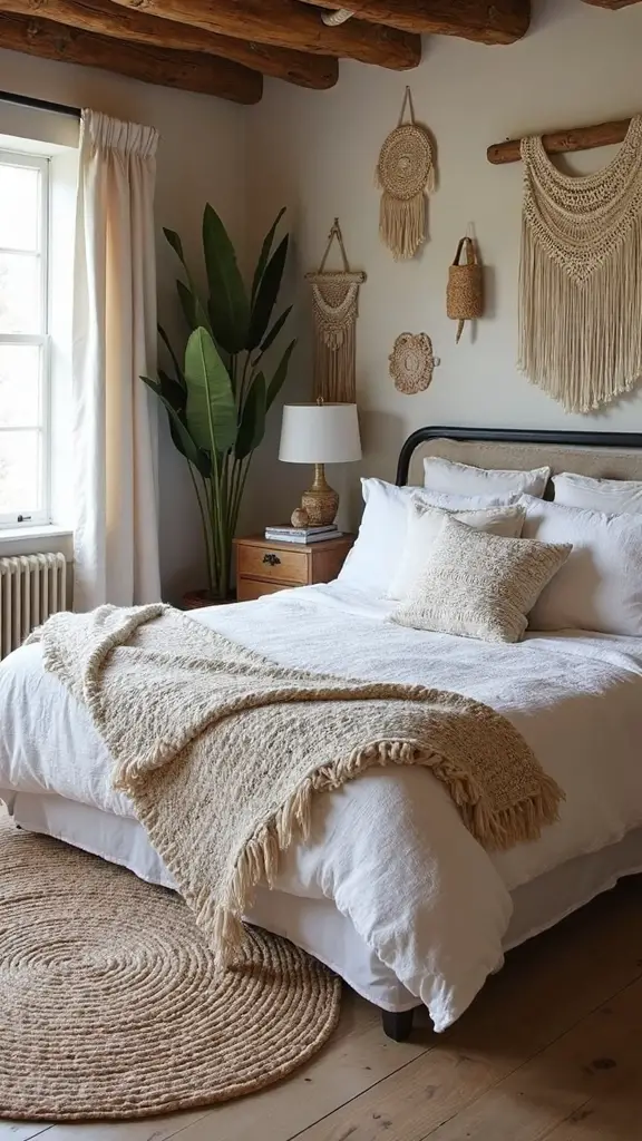 tranquil natural fiber bedroom sanctuary