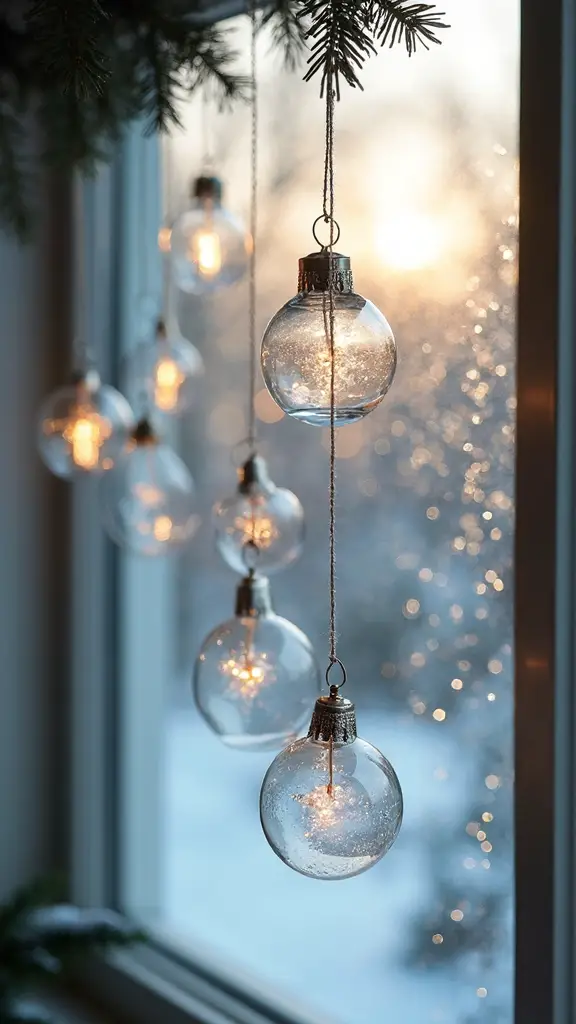 varied height glass ornament display