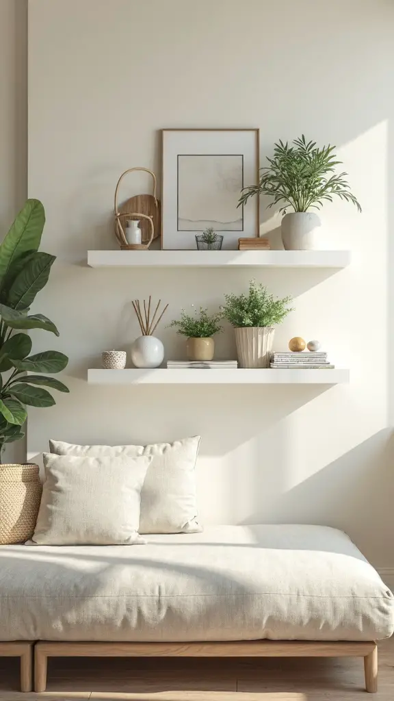 vertical storage in corner shelves
