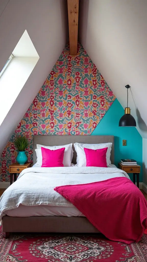 vibrant accents transform attic ambiance