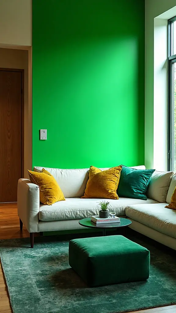vibrant bold energetic eye catching accent wall