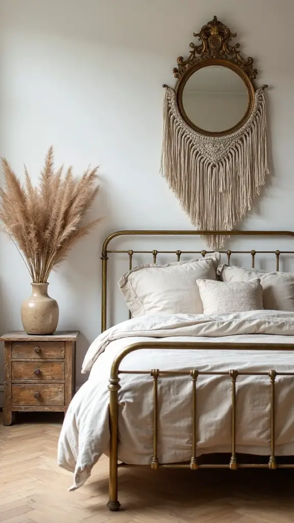 vintage farmhouse boho bedroom retreat