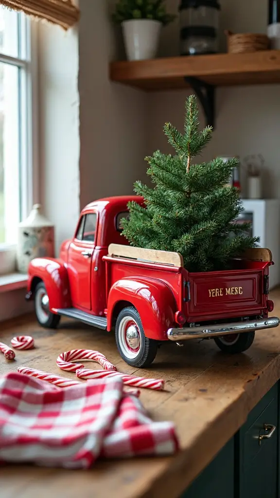 vintage farmhouse christmas truck towels