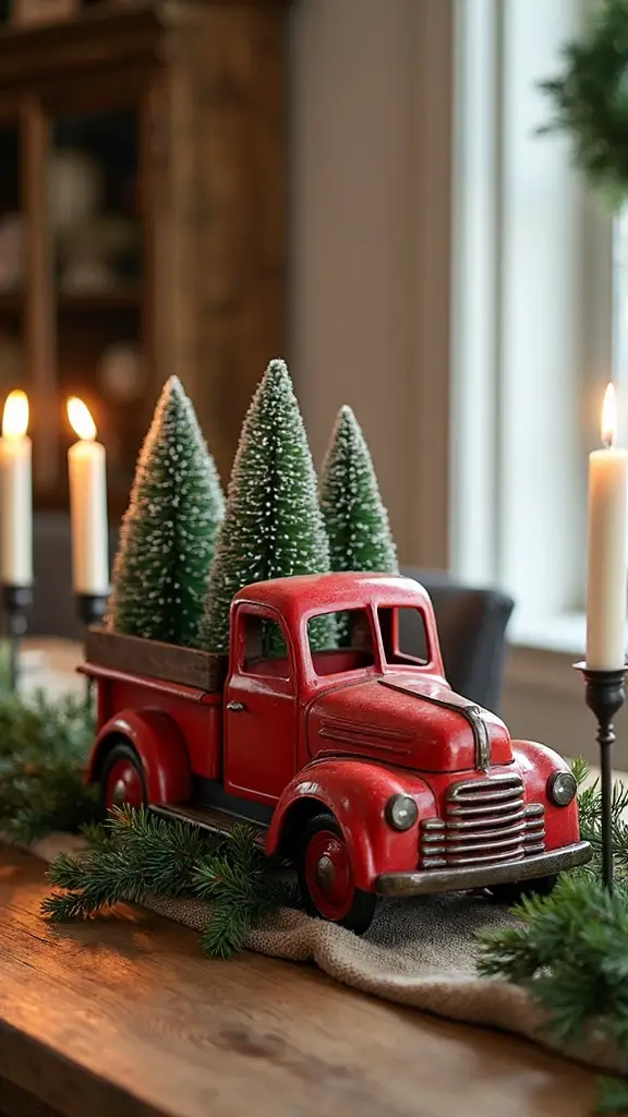 vintage farmhouse holiday centerpiece design