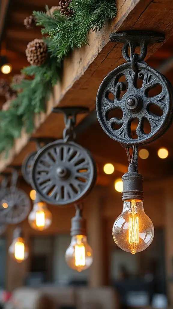 vintage industrial rustic festive