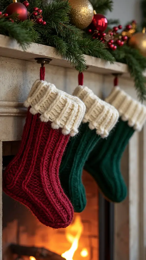 vintage personalized layered timeless christmas stockings