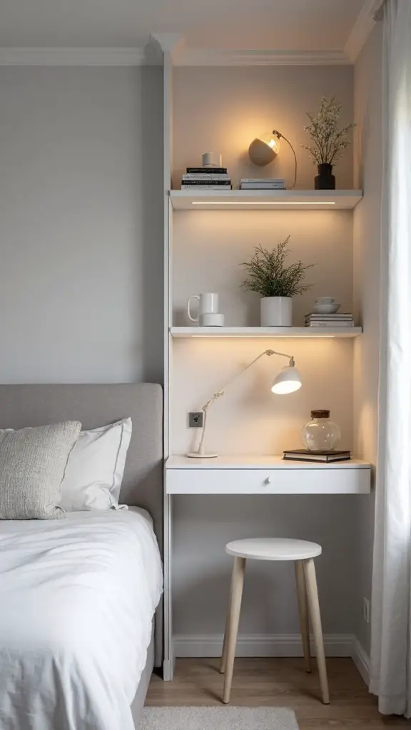 visual spaciousness through floating furniture