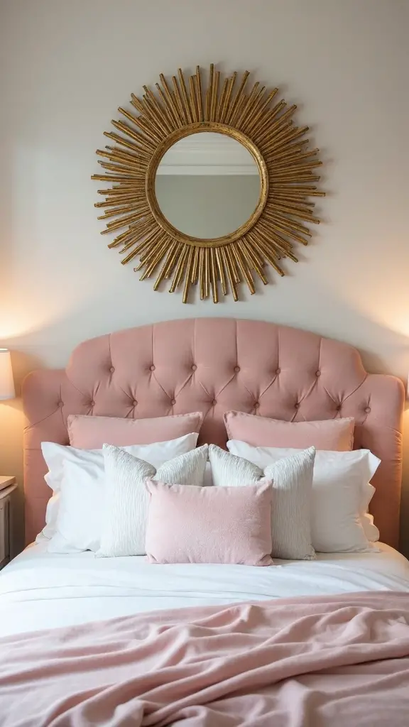 visually expand small bedroom with mirror