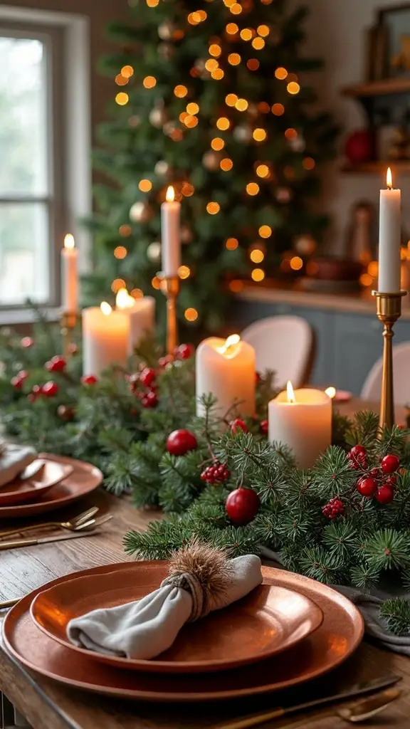 warm copper fresh evergreen sophistication