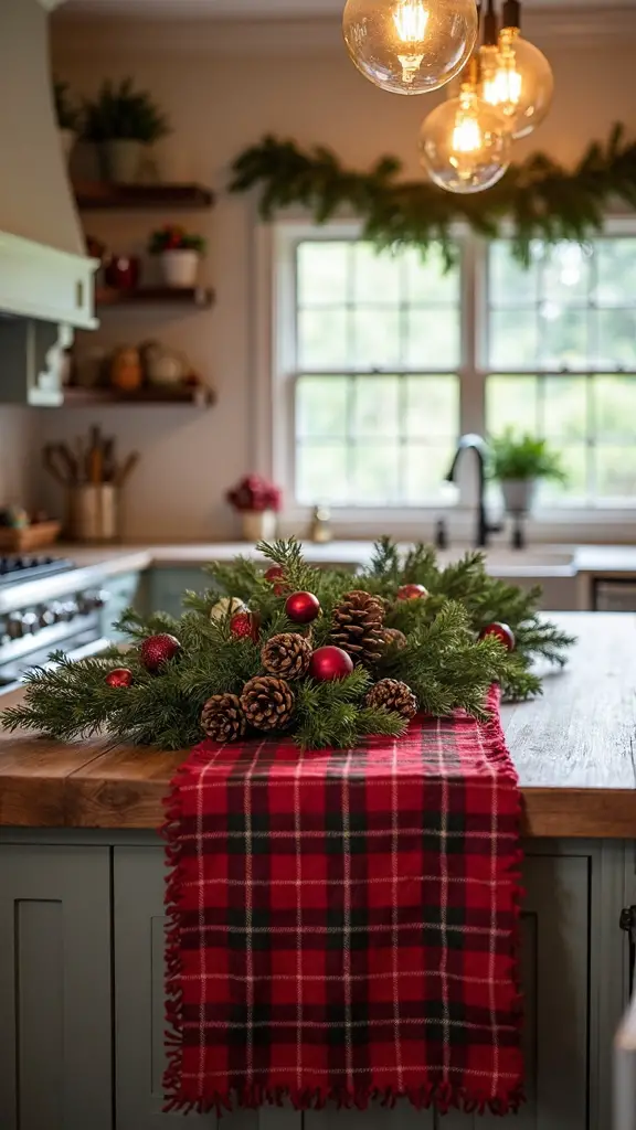 warm cozy nature inspired holiday display