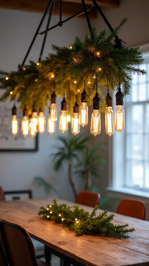 warm industrial holiday lighting statements