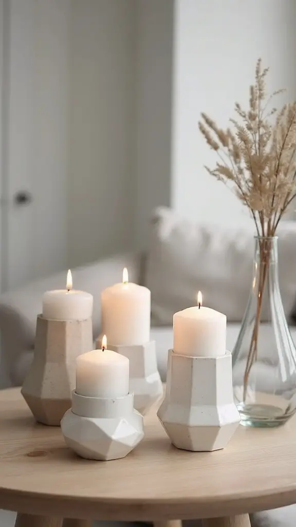 warm minimalist candle lit scandinavian ambiance