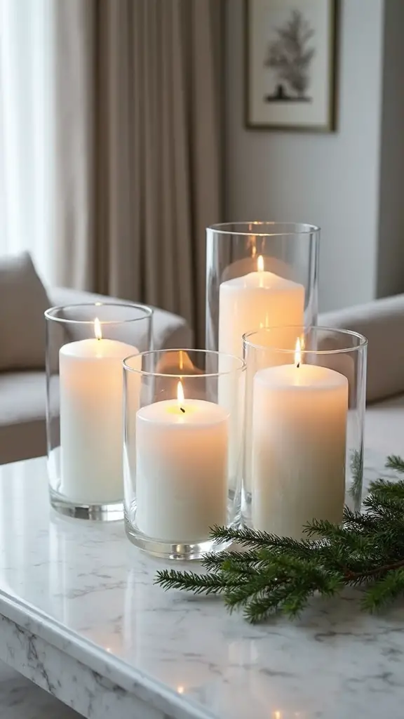 warm modern candle lighting arrangements