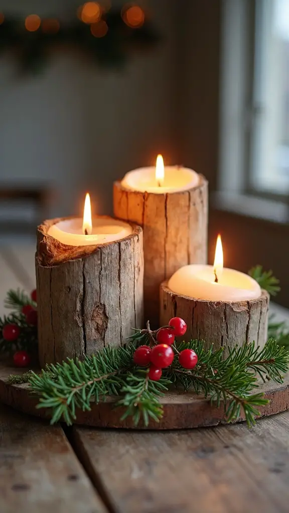 warm rustic festive farmhouse centerpiece