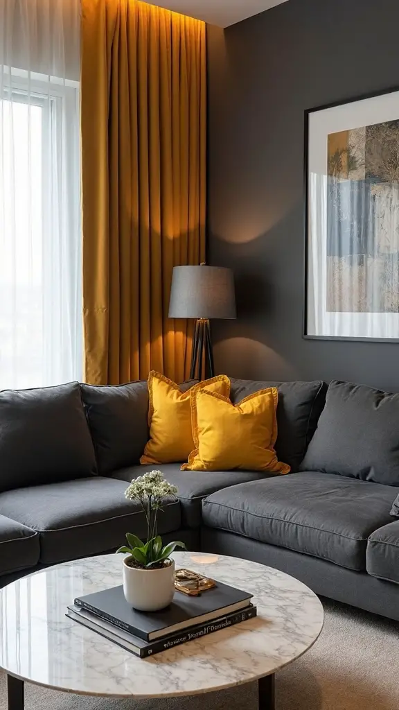 warm sophisticated modern living room