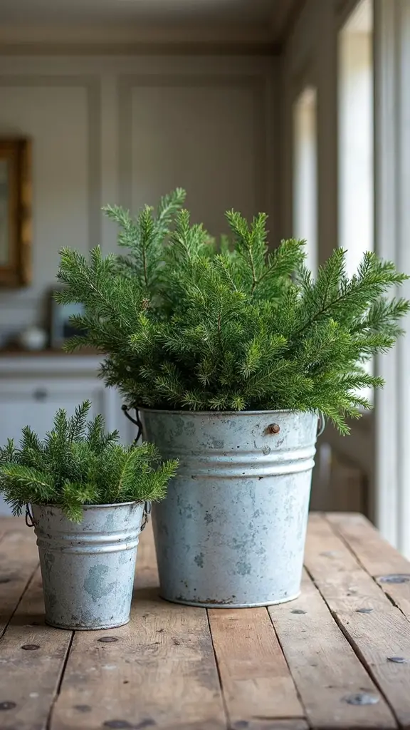 weathered farmhouse holiday centerpiece decorations