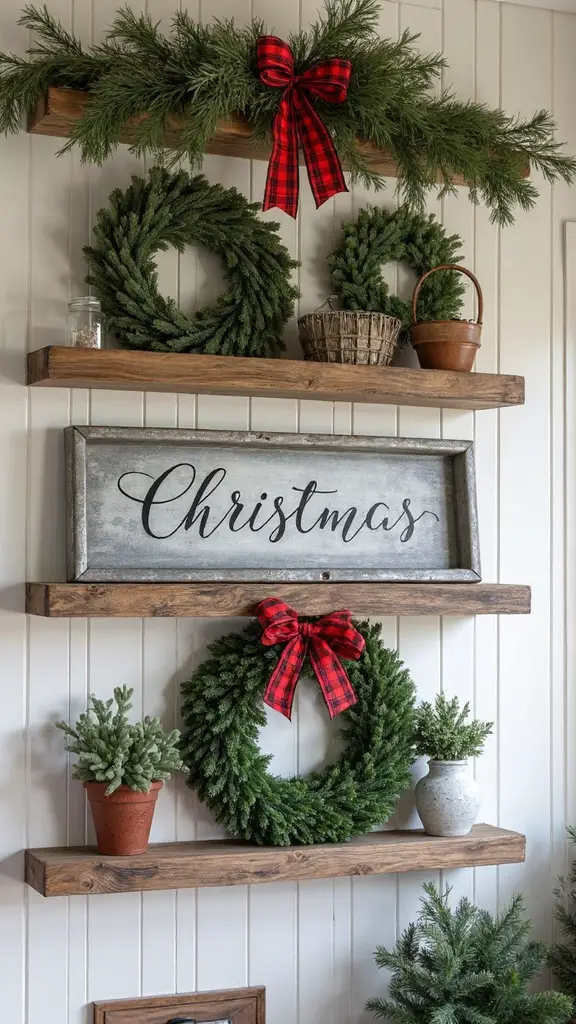 weathered rustic industrial holiday decor