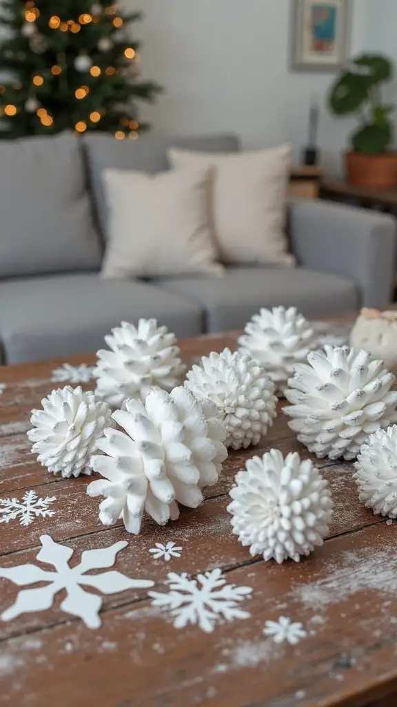 winter pinecone craft decorations