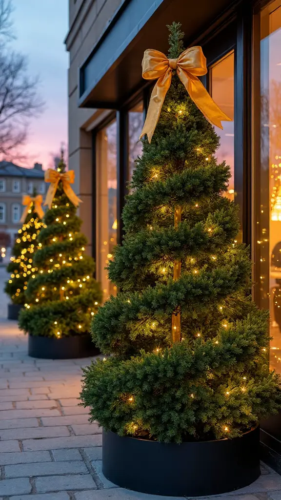 winter wonderland custom topiary displays
