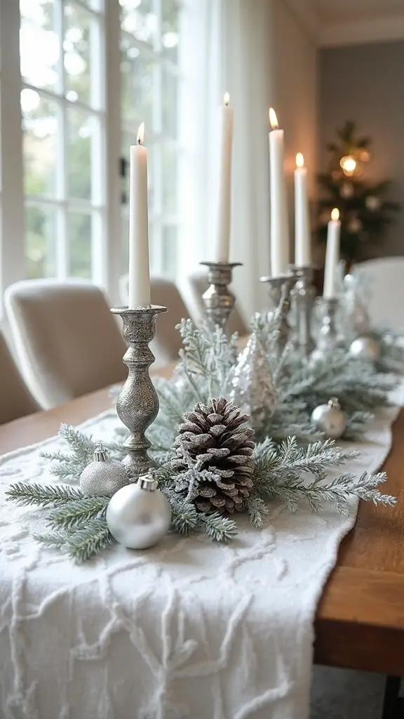 winter wonderland tabletop styling