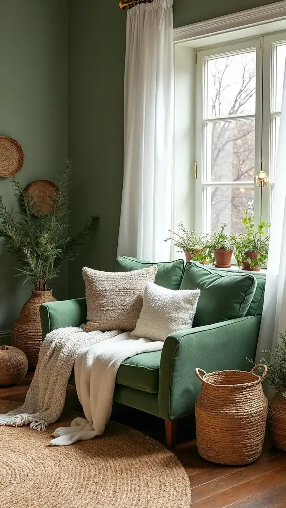 woven baskets natural fibers cozy tactile