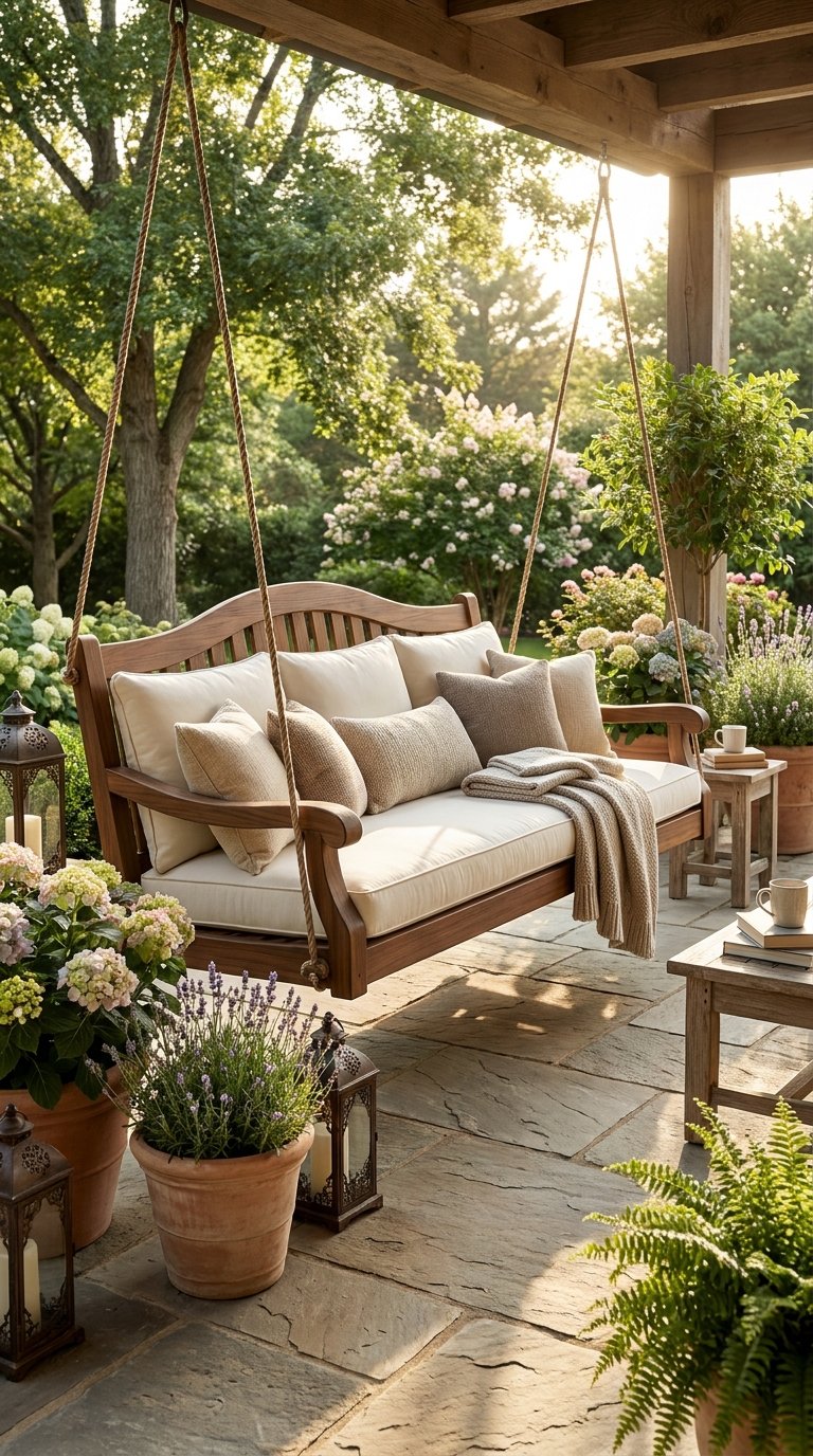 11 Relaxing Patio Swings Ideas for Relaxing Outdoor Moments