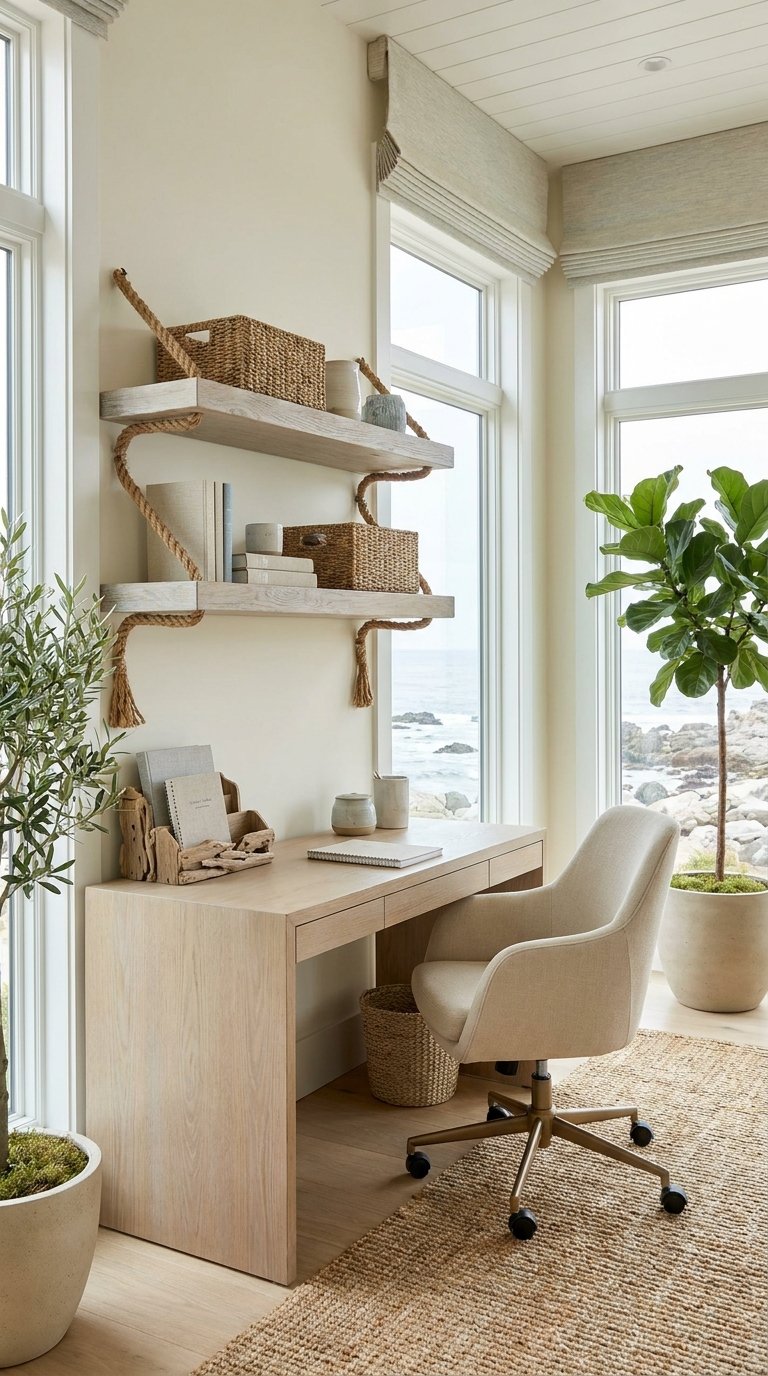 10 Coastal Home Office Ideas That Bring Beach Energy Indoors