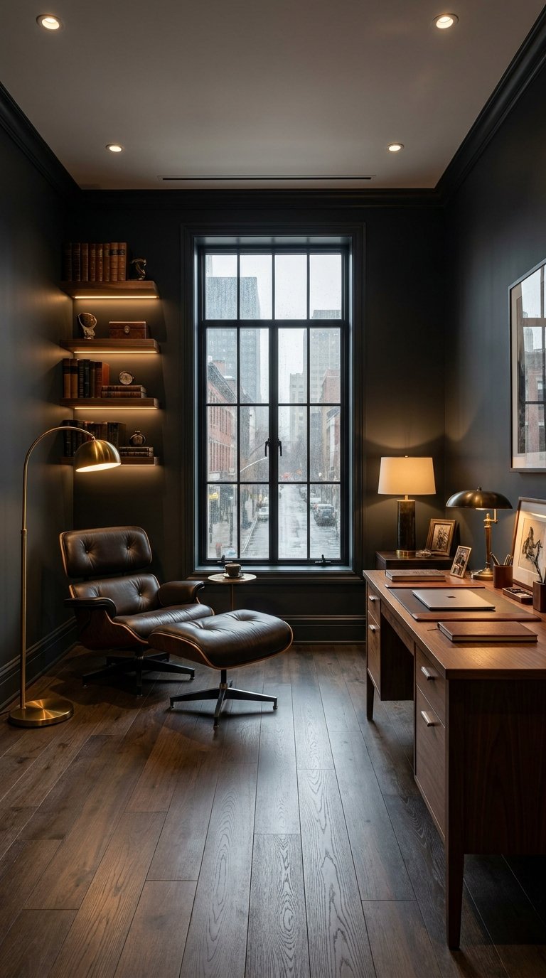 10 Moody Home Office Ideas for a Dark, Dramatic Look