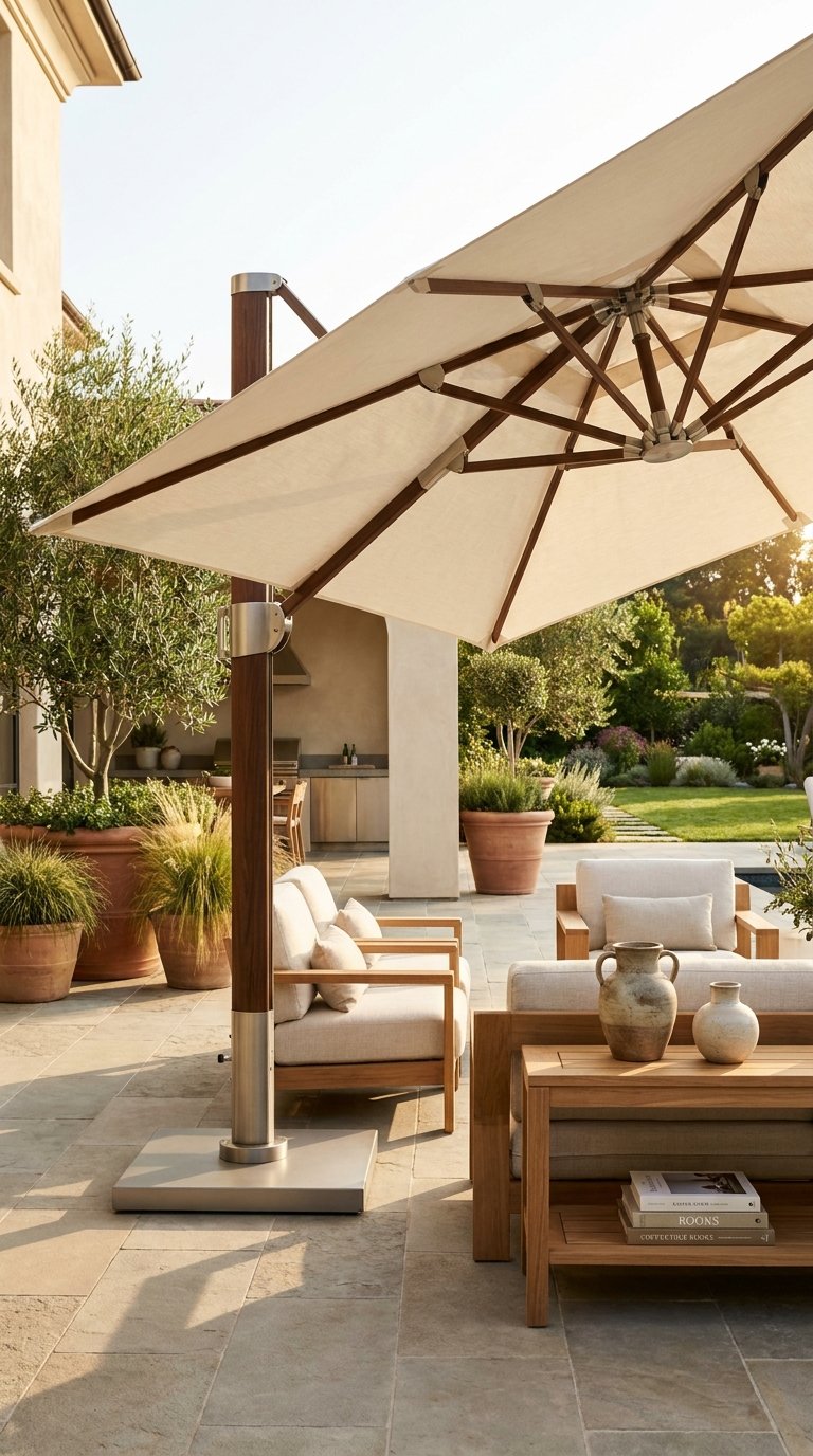 11 Shaded Patio Umbrella Ideas for Shade & Style