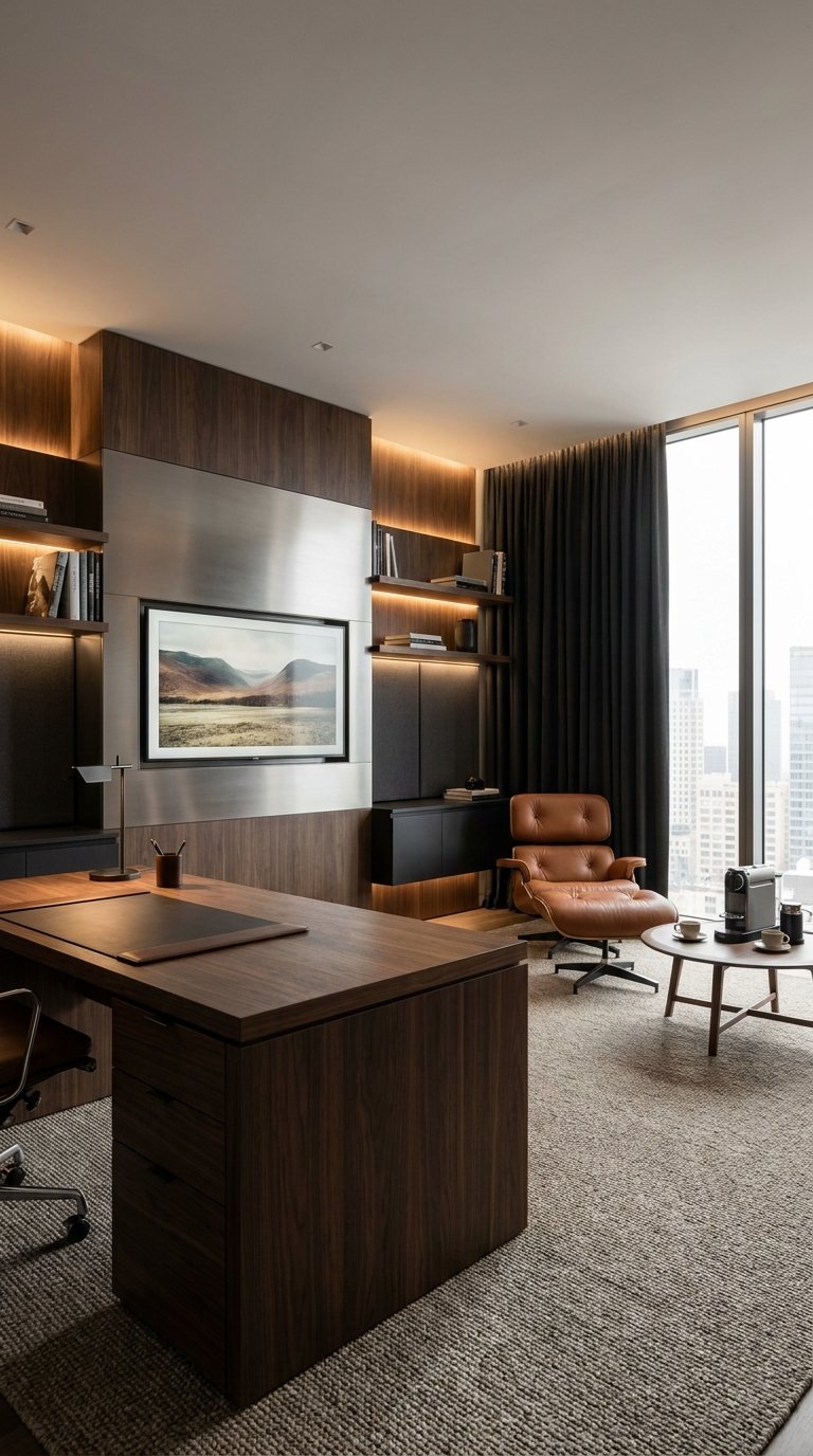 10 Masculine Home Office Ideas With Strong and Sleek Aesthetics
