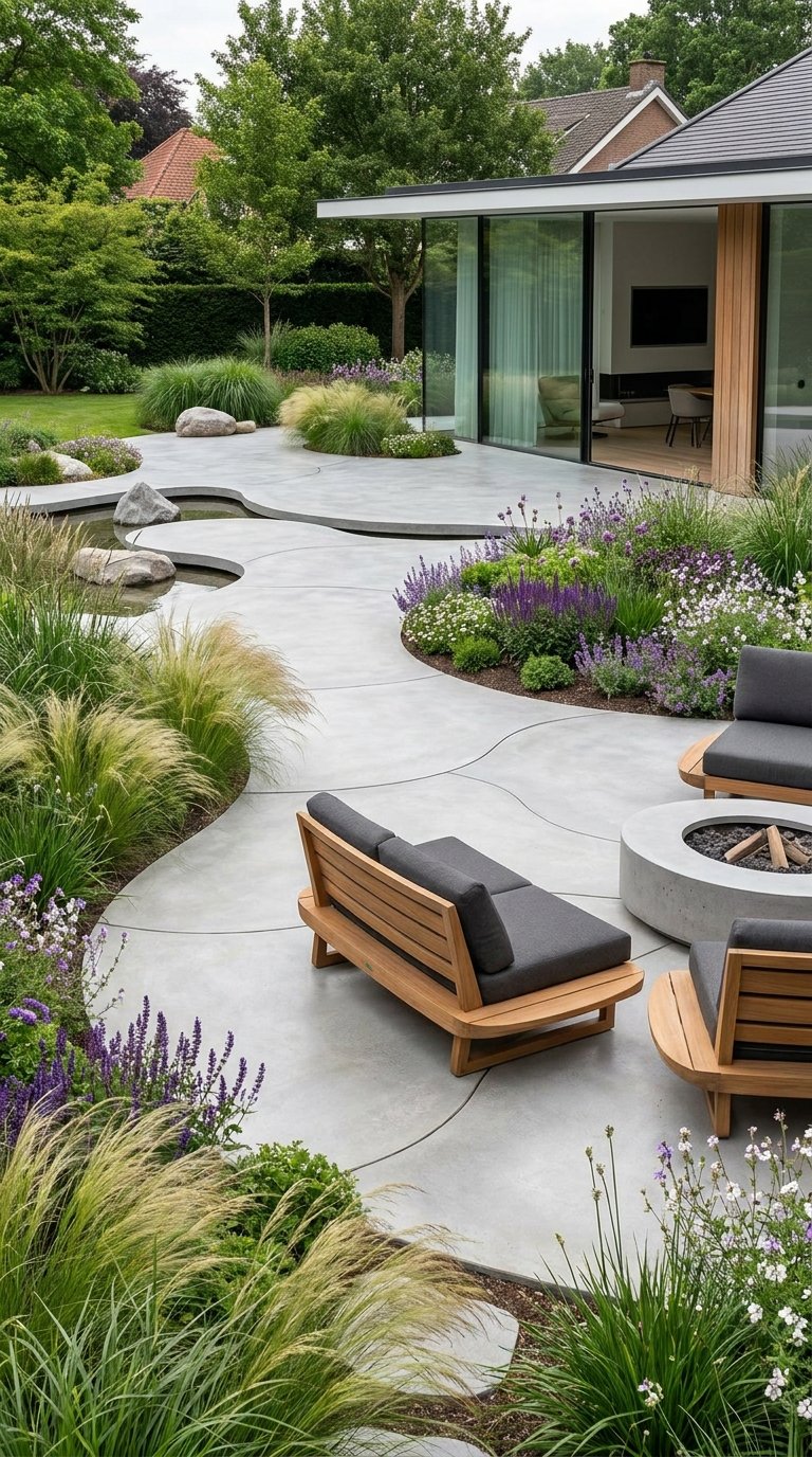 11 Flowing Curved Patio Ideas for Soft, Flowing Designs