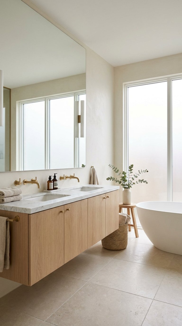 10 Neutral Bathroom Ideas That Feel Warm and Serene