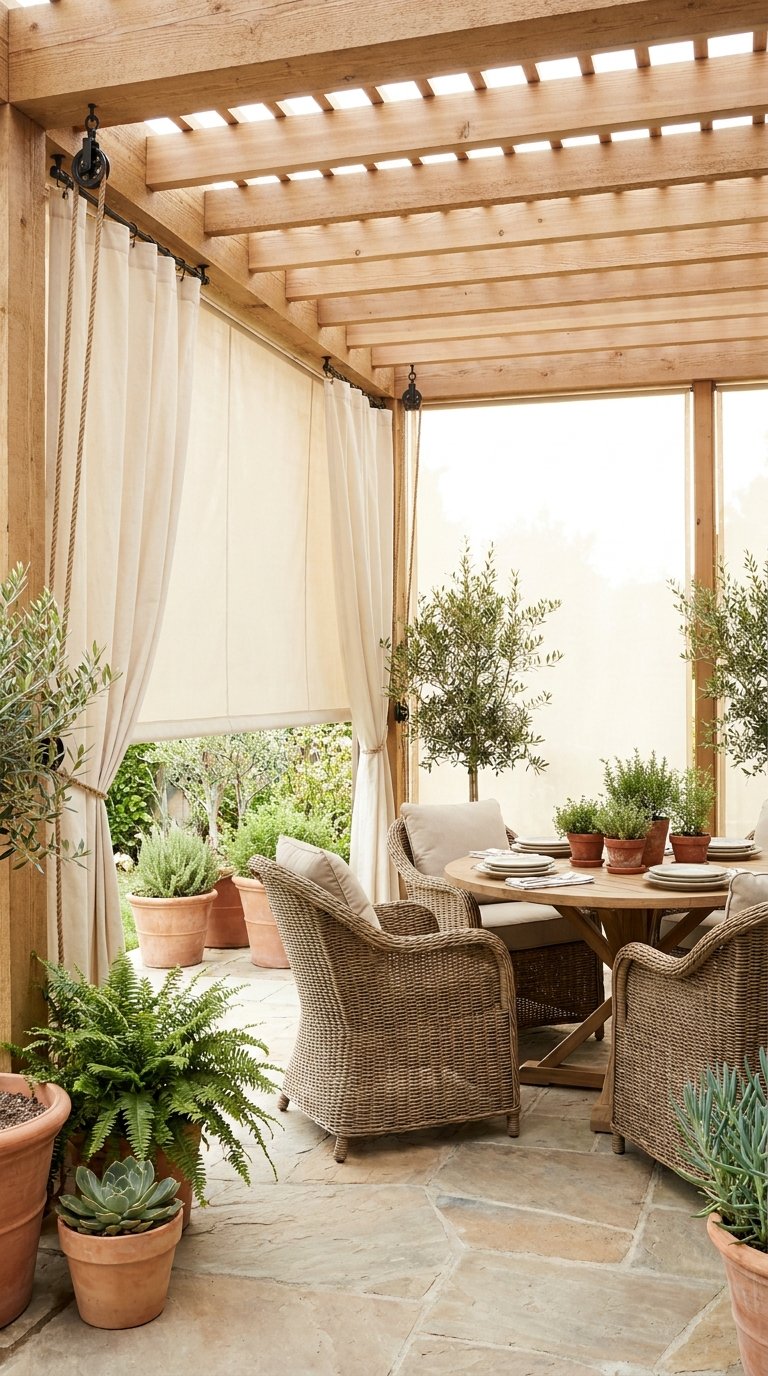 11 Shaded Patio Curtains Ideas for Shade & Privacy