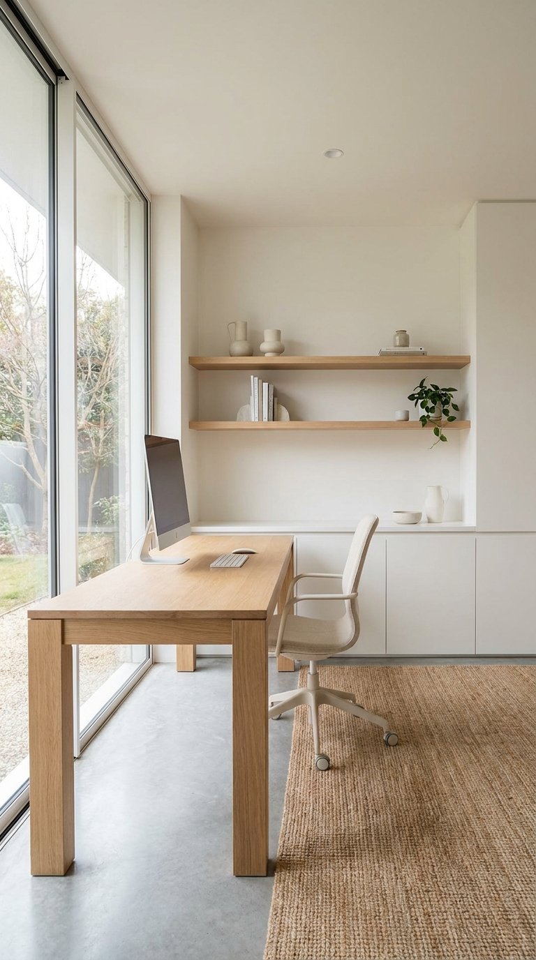 11 Minimalist Home Office Ideas That Keep You Calm and Focused