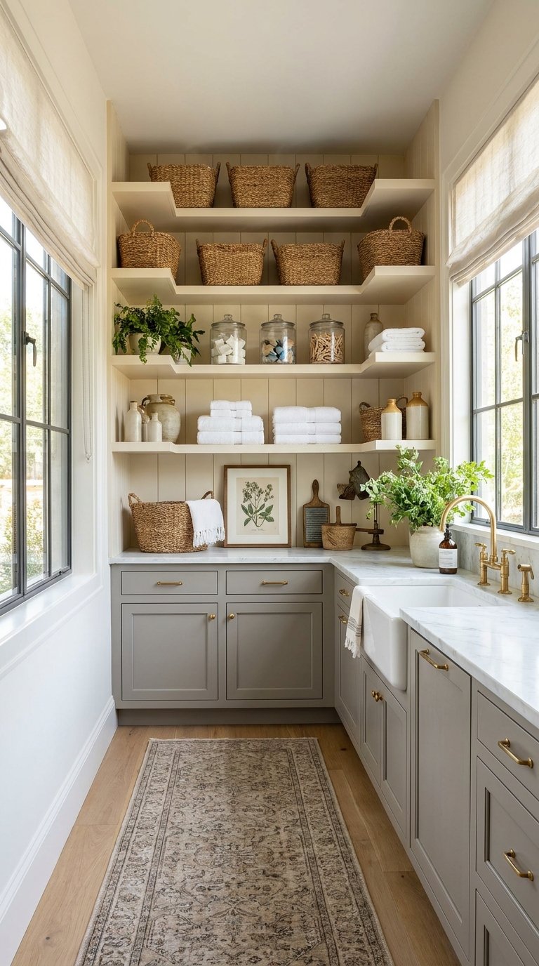 12 Long Narrow Laundry Room Ideas to Improve Flow