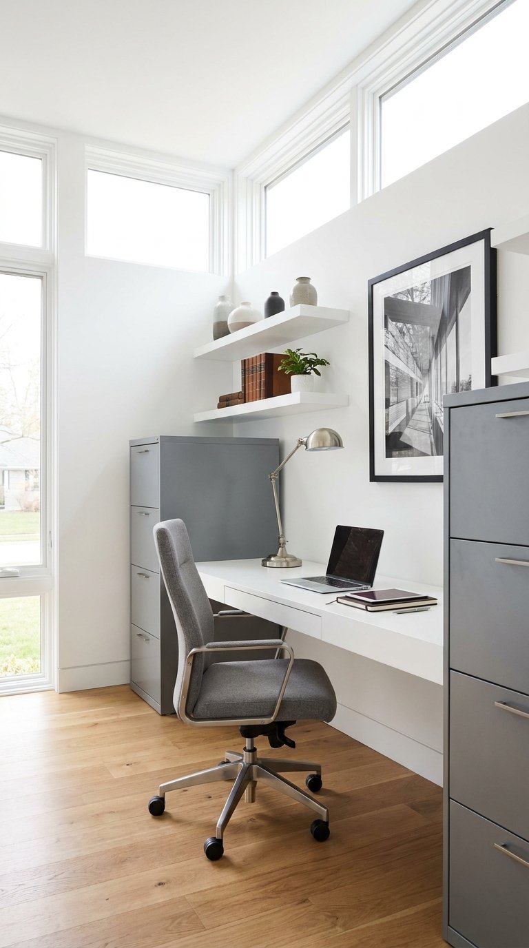 12 Grey Home Office Ideas That Balance Style and Simplicity