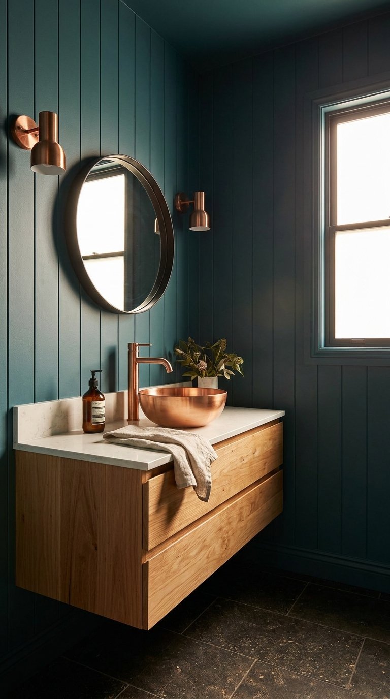 12 Bold Dark Small Bathroom Ideas That Exude Elegance