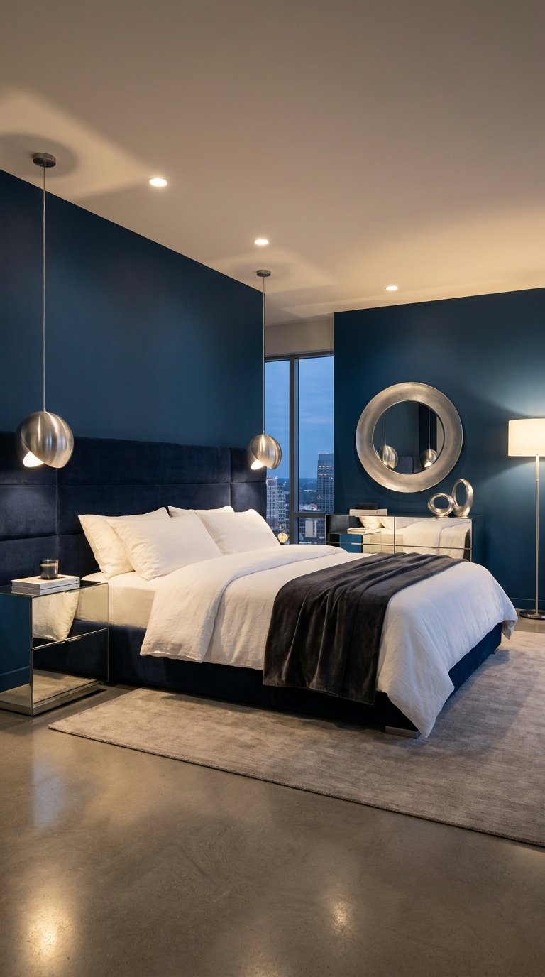 12 Dark Blue Bedroom Ideas for a Deep Dramatic Look