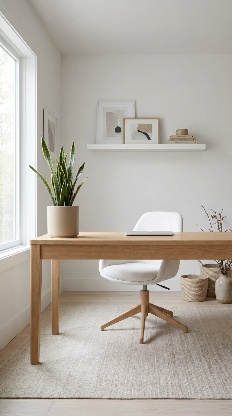 11 Minimalist Home Office Ideas That Keep You Calm and Focused