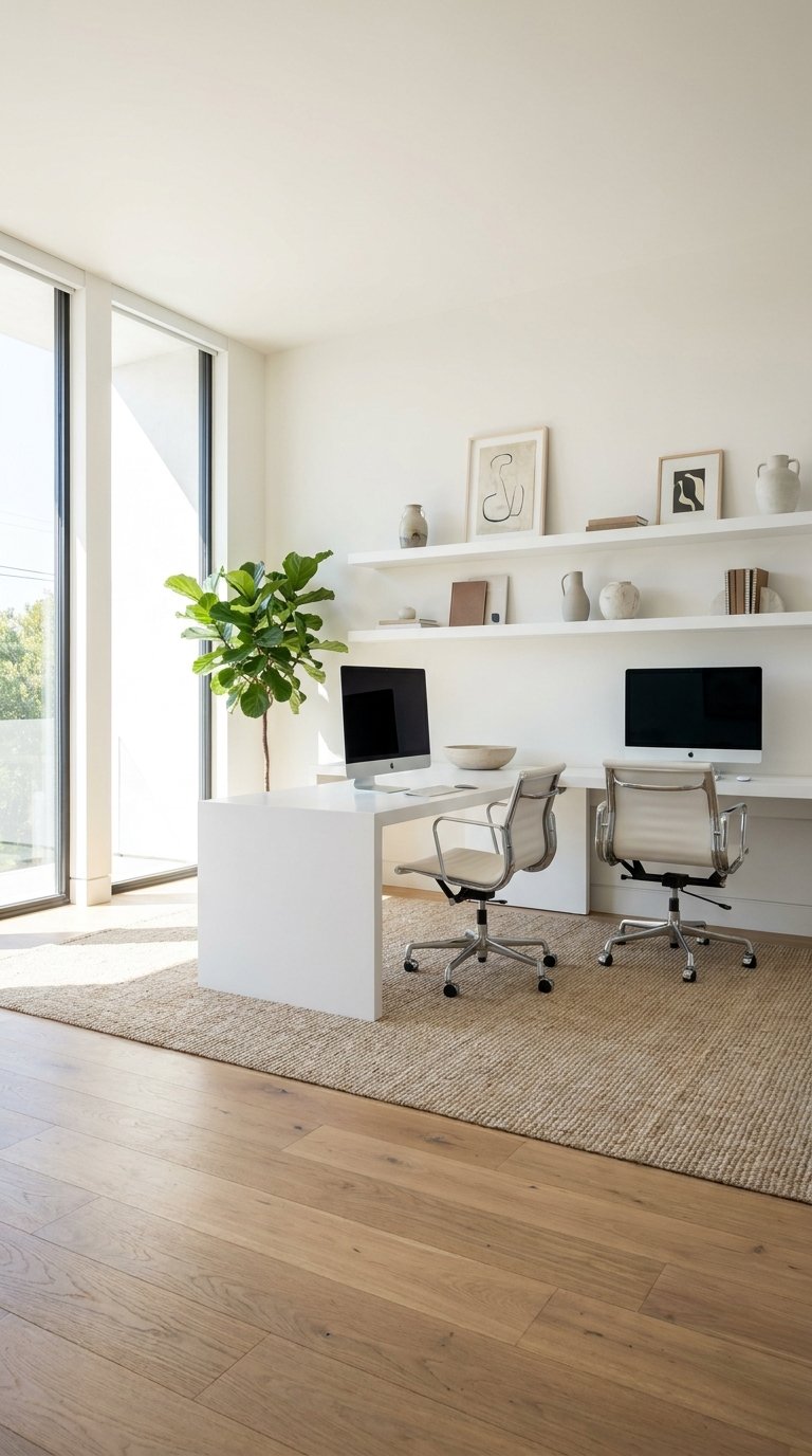 10 White Home Office Ideas That Feel Airy and Elegant