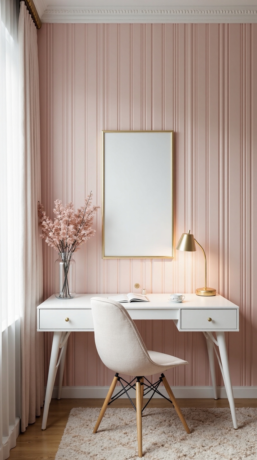 accentuate home office personality with stripes