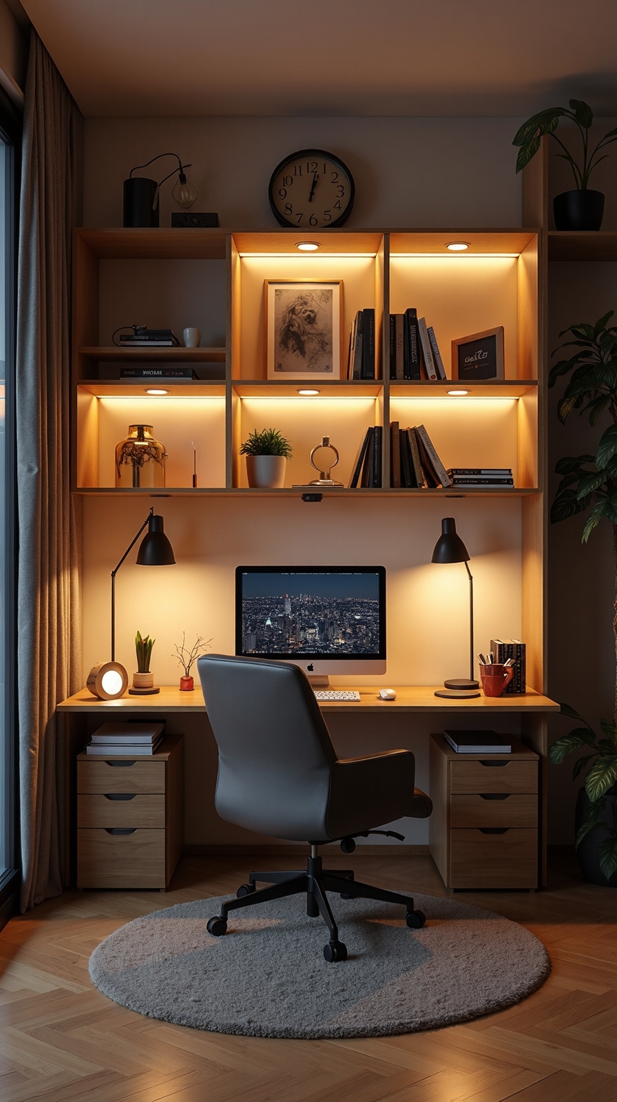 adaptable customizable circadian lighting home office