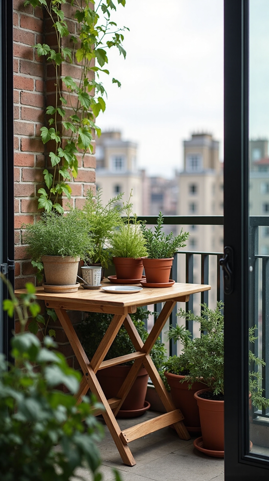 adaptable outdoor workspace for seasonal gardening