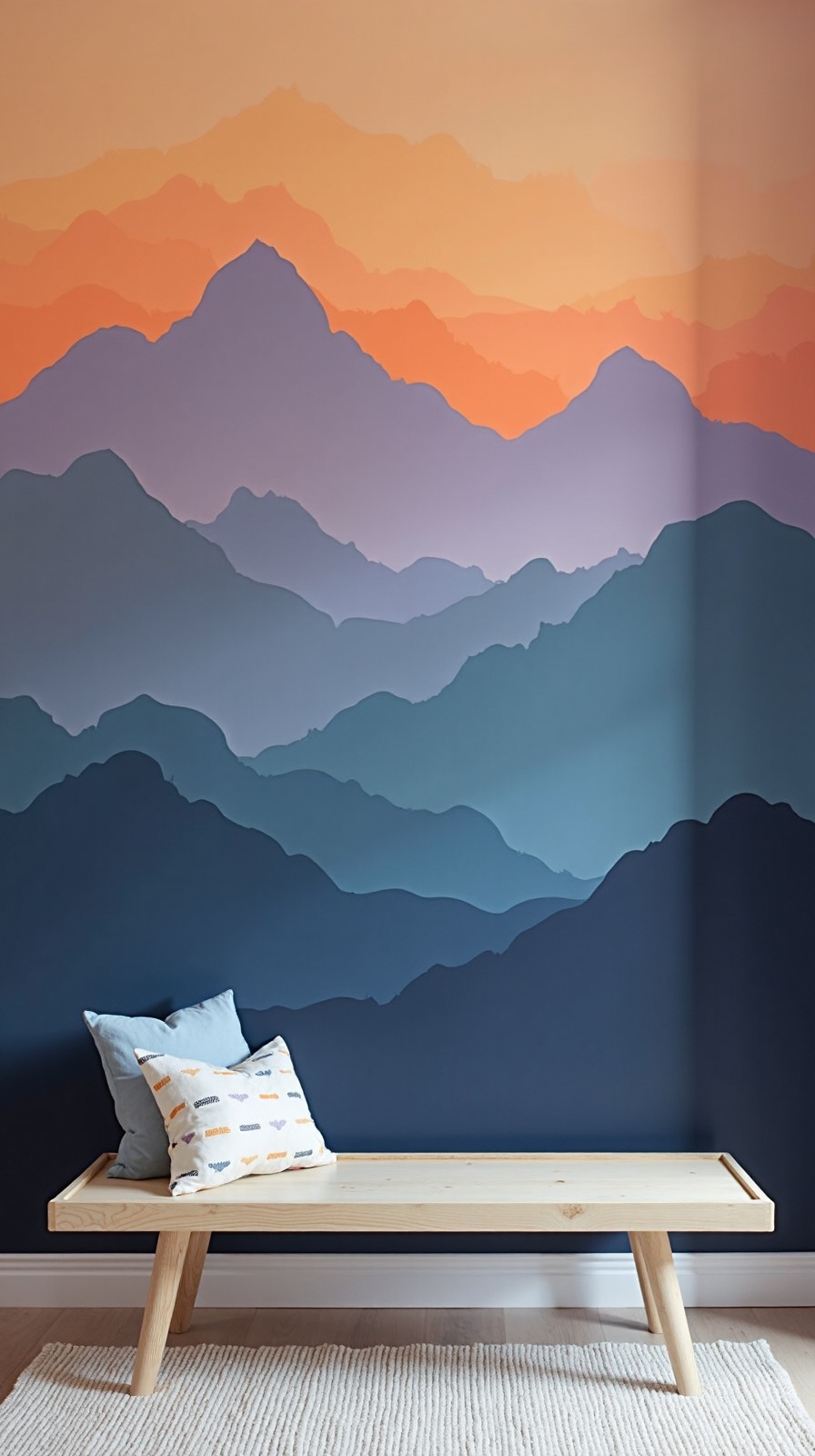 adventurous silhouetted mountain range scenery