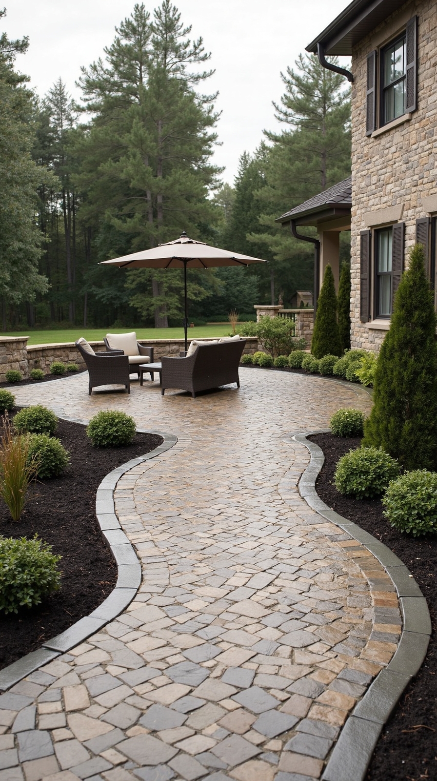 affordable customizable textured concrete pathways