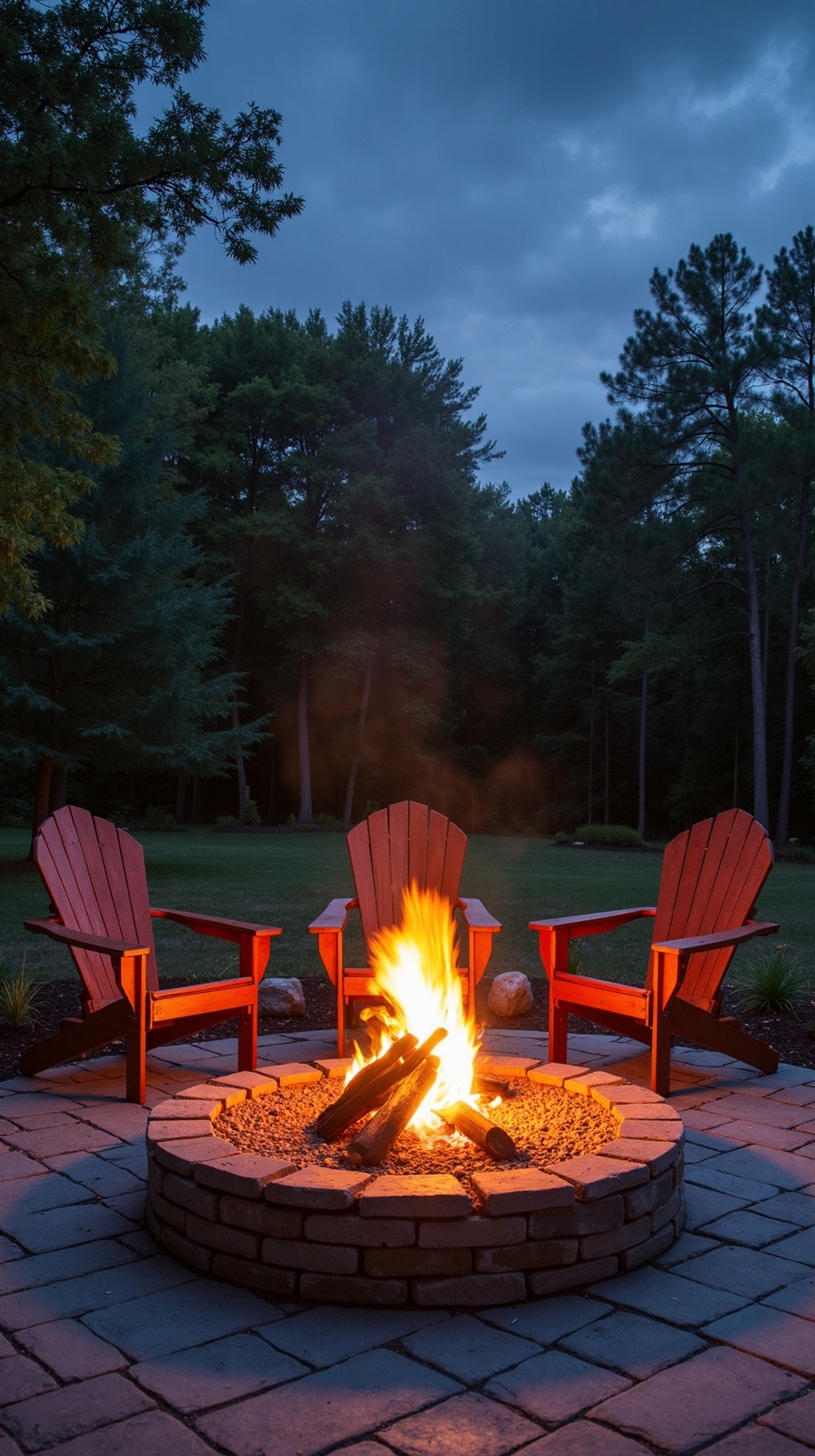 affordable diy brick ring fire pit