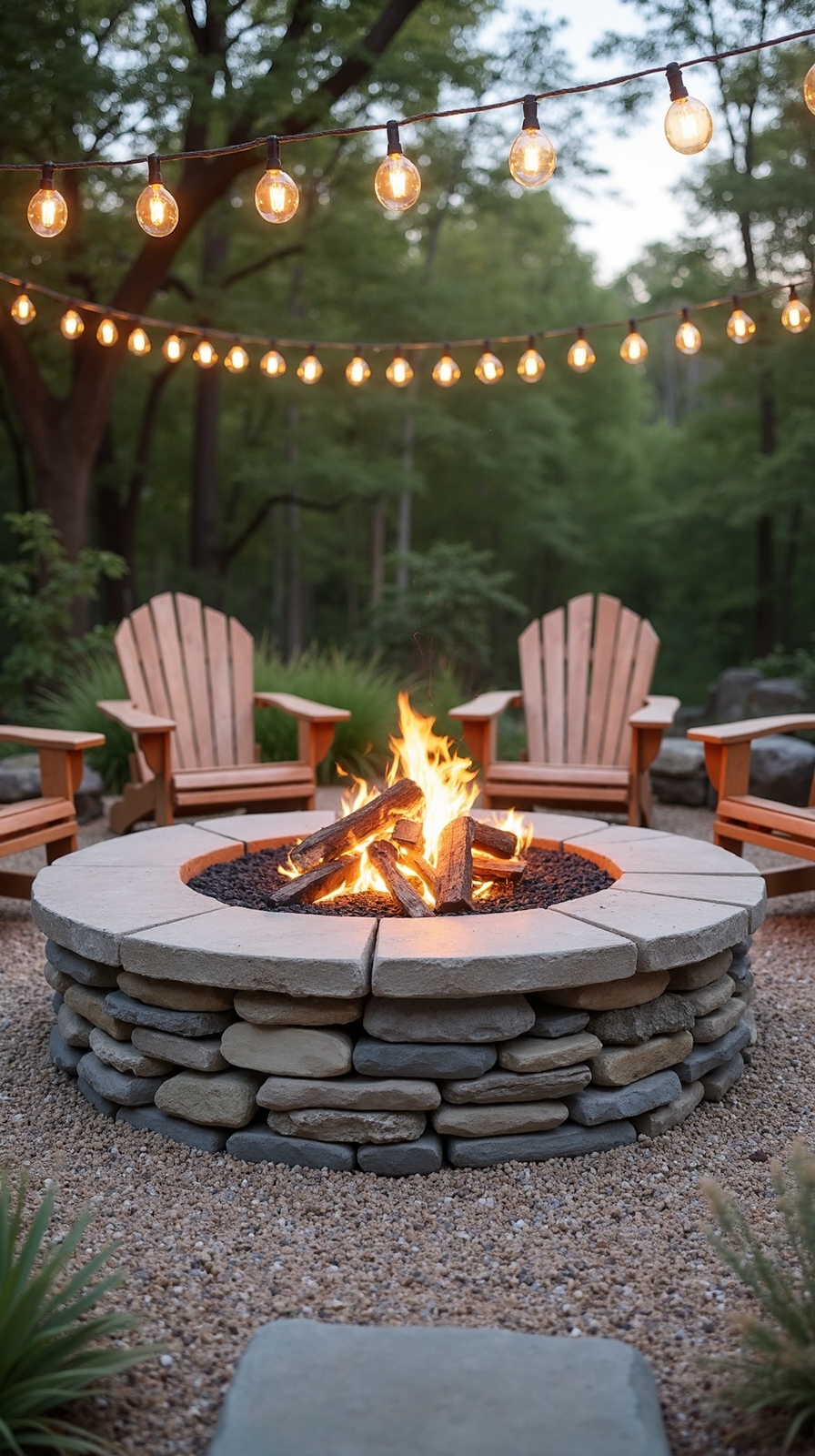 affordable stone fire pit creation